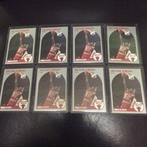 Lot of 8 Michael Jordan 1990 Hoops #65 Investment